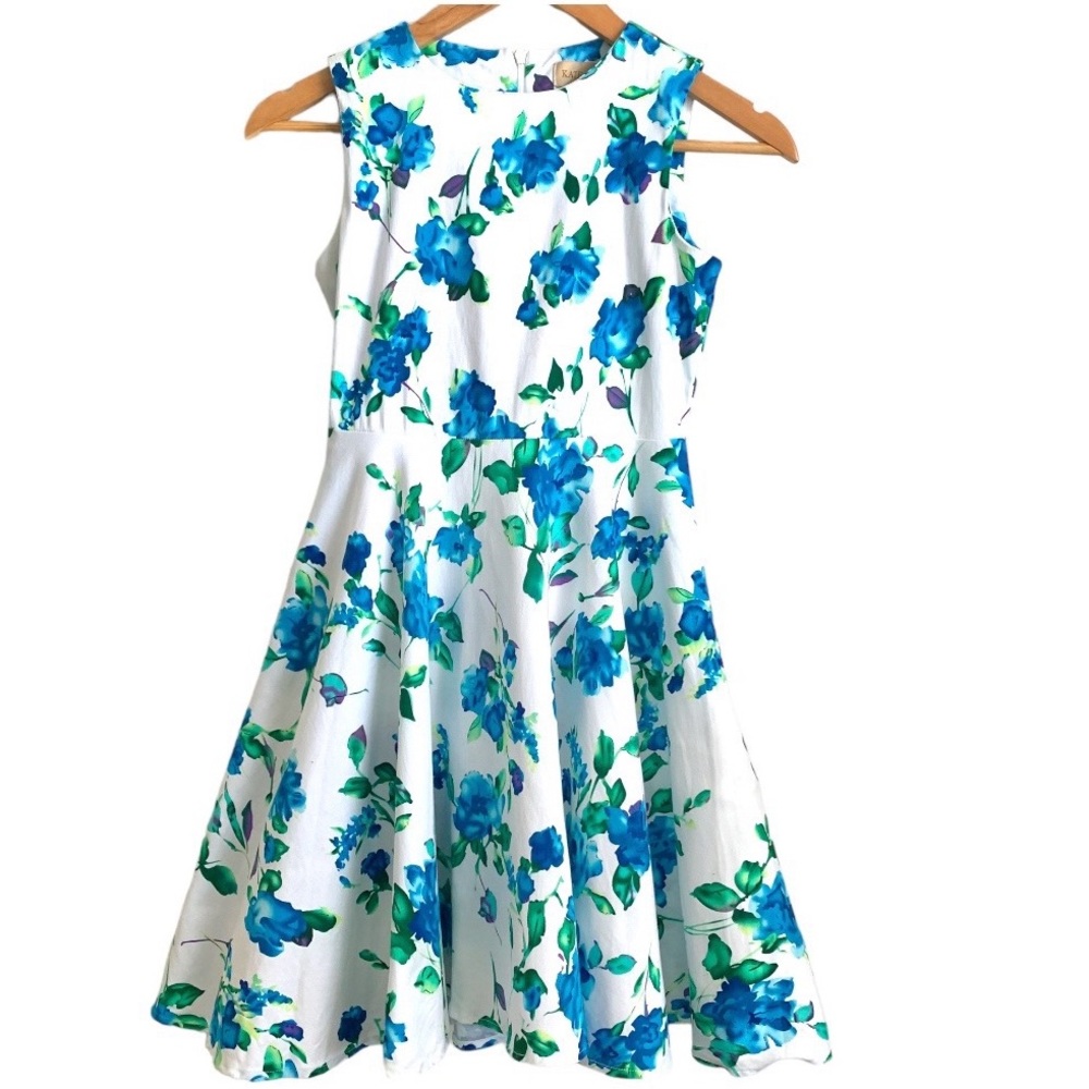 Kate Kasin Girls Fit & flare floral sleeveless Dress. Size 9-10Y